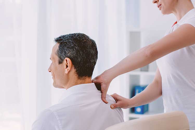 Man getting office massage