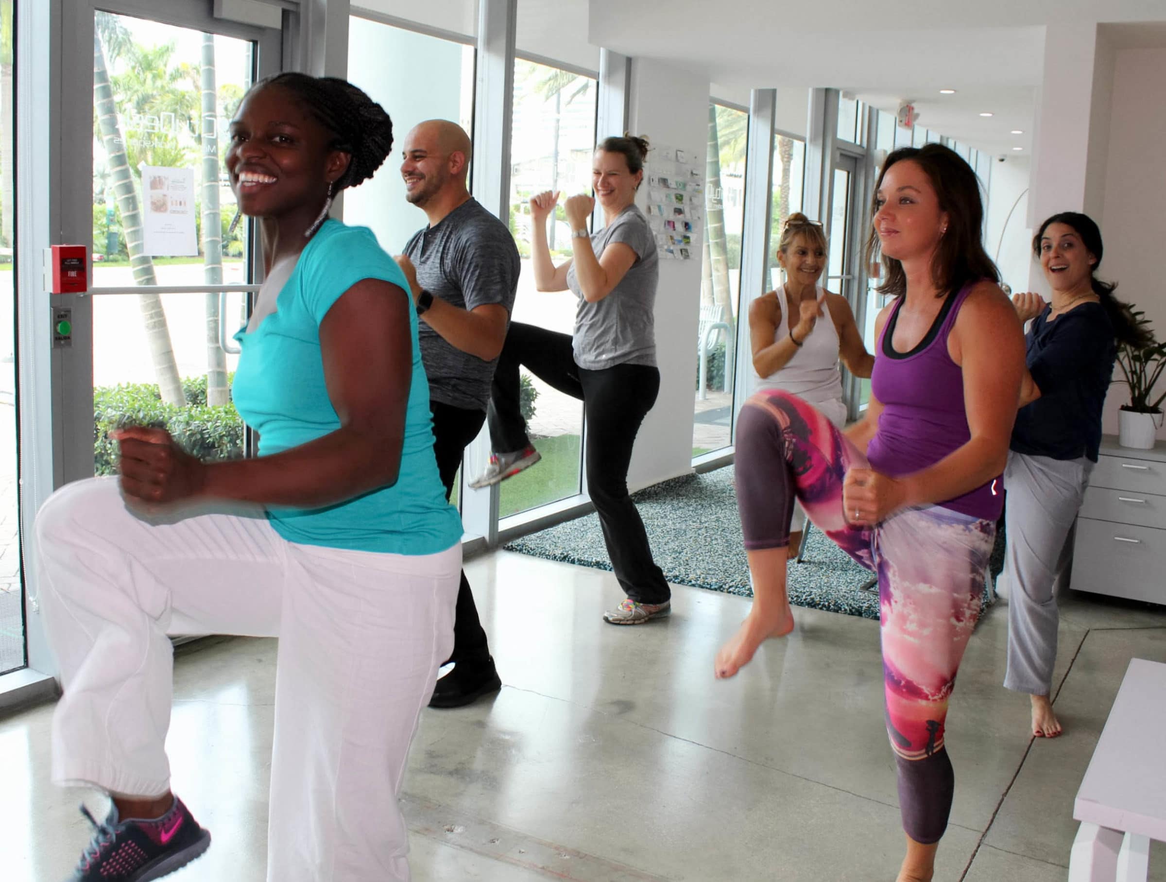 People doing Zumba